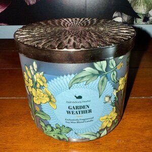 NEW Bath & Body Works GARDEN WEATHER 3-Wick 14.5 oz Candle